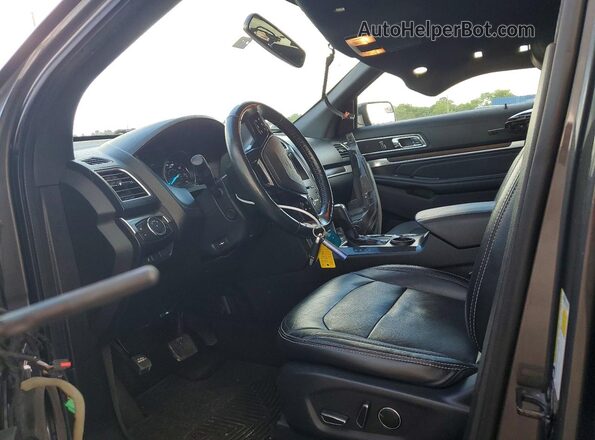 1FM5K7F88HGC68718 2017 FORD EXPLORER Серый Вид салона спереди