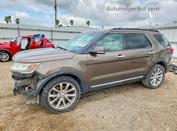 1FM5K7F89GGA03840 2016 FORD EXPLORER Коричневый Передняя левая четверть