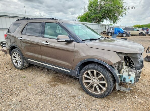 1FM5K7F89GGA03840 2016 FORD EXPLORER Коричневый Передняя правая четверть