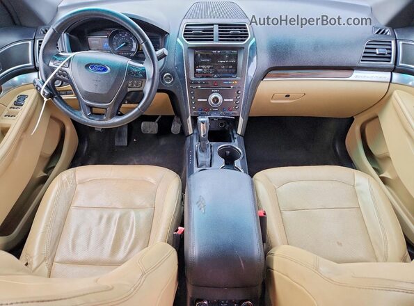 1FM5K7F89GGA03840 2016 FORD EXPLORER Коричневый Вид панели приборов