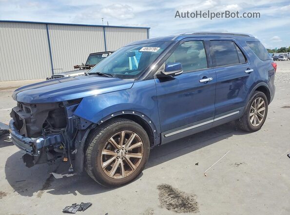 1FM5K7F8XHGA08157 2017 FORD EXPLORER Синий Передняя левая четверть