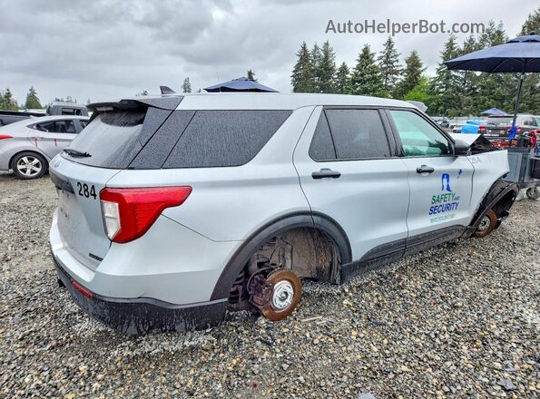 1FM5K8AB1MGC21887 2021 FORD EXPLORER Серебряный Задняя правая четверть