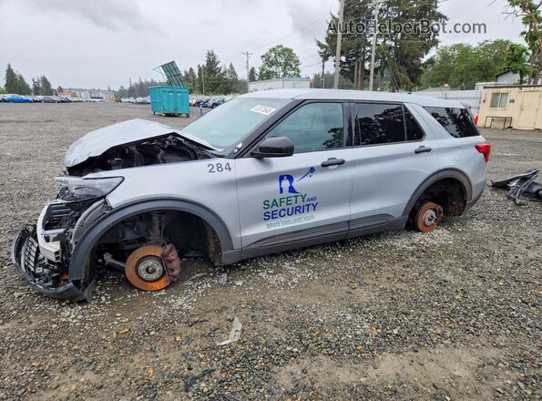 1FM5K8AB1MGC21887 2021 FORD EXPLORER Серебряный Передняя левая четверть