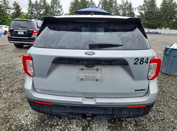 1FM5K8AB1MGC21887 2021 FORD EXPLORER Серебряный Вид сзади