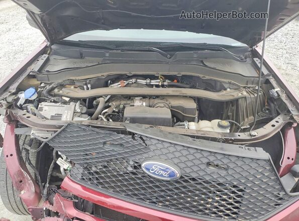 1FM5K8AB5NGA40521 2022 FORD FORD EXPLORER Темно-бордовый Вид задней части салона