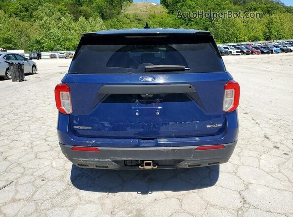 1FM5K8ABXLGA97813 2020 FORD EXPLORER Синий Вид сзади