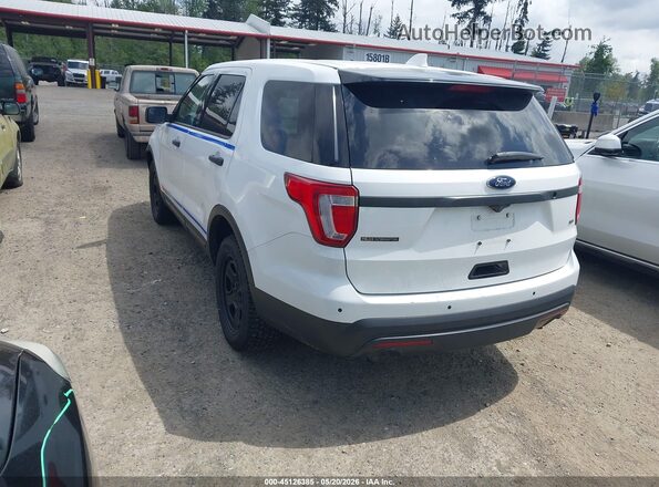 1FM5K8AR0HGA37379 2017 FORD UTILITY POLICE INTERCEPTOR White Задня ліва чверть