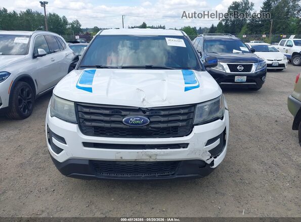 1FM5K8AR0HGA37379 2017 FORD UTILITY POLICE INTERCEPTOR White Вид щитка приладів