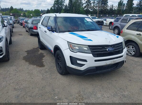 1FM5K8AR0HGA37379 2017 FORD UTILITY POLICE INTERCEPTOR White Передня права чверть