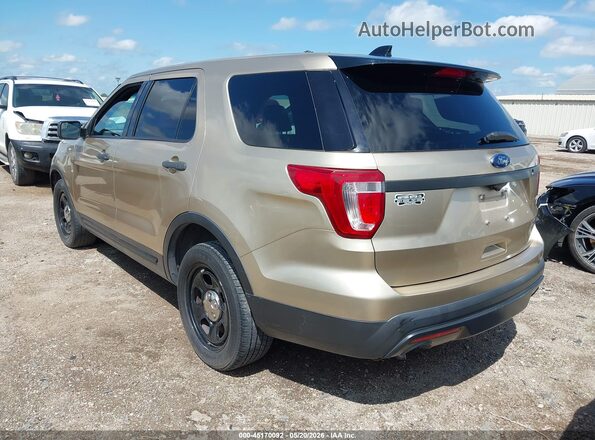1FM5K8AR0HGD57978 2017 FORD UTILITY POLICE INTERCEPTOR Gold Trasero izquierdo