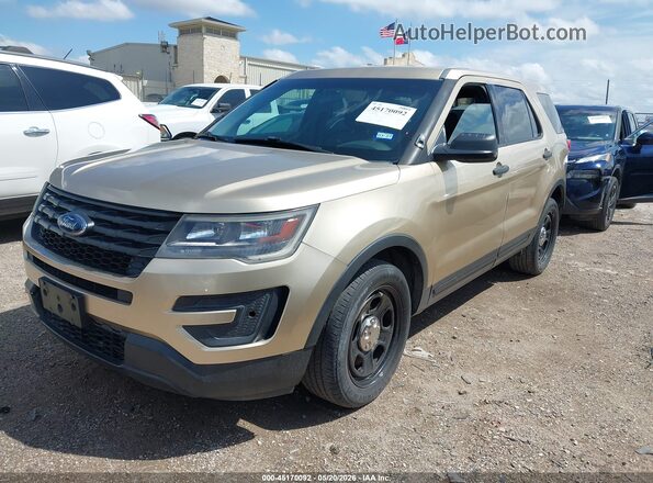 1FM5K8AR0HGD57978 2017 FORD UTILITY POLICE INTERCEPTOR Gold Vista tres cuartos delantera izquierda