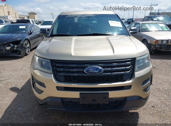 1FM5K8AR0HGD57978 2017 FORD UTILITY POLICE INTERCEPTOR Gold Vista del cuadro de instrumentos
