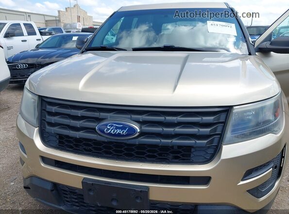 1FM5K8AR0HGD57978 2017 FORD UTILITY POLICE INTERCEPTOR Gold Vista frontal