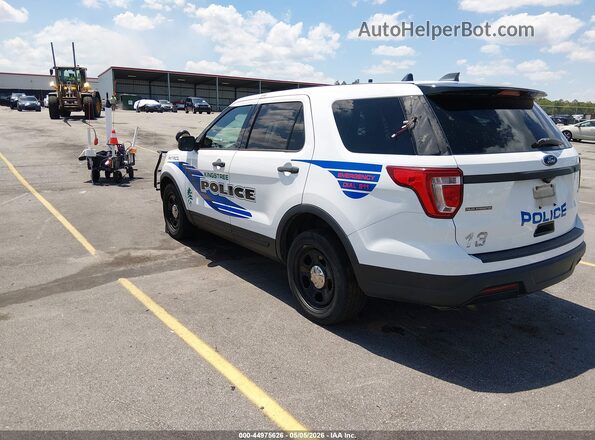 1FM5K8AR0JGC18472 2018 FORD POLICE INTERCEPTOR Белый Задняя левая четверть