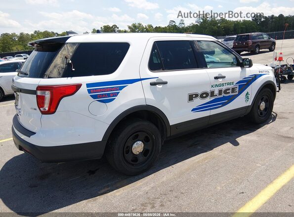 1FM5K8AR0JGC18472 2018 FORD POLICE INTERCEPTOR Белый Задняя правая четверть