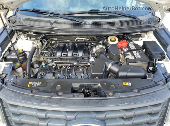 1FM5K8AR1GGD30237 2016 FORD EXPLORER Белый Вид подкапотного пространства