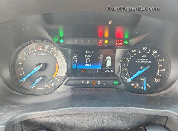 1FM5K8AR1GGD32943 2016 FORD EXPLORER Двухцветный Вид щитка приборов