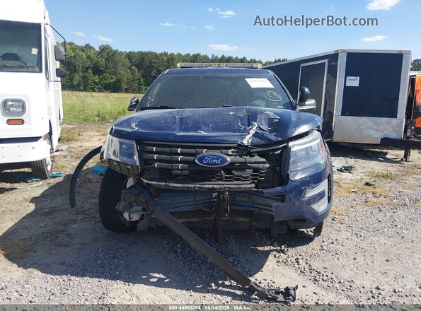 1FM5K8AR3GGA71900 2016 FORD UTILITY POLICE INTERCEPTOR Синий Вид спереди
