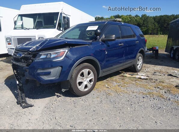1FM5K8AR3GGA71900 2016 FORD UTILITY POLICE INTERCEPTOR Синий Передняя левая четверть