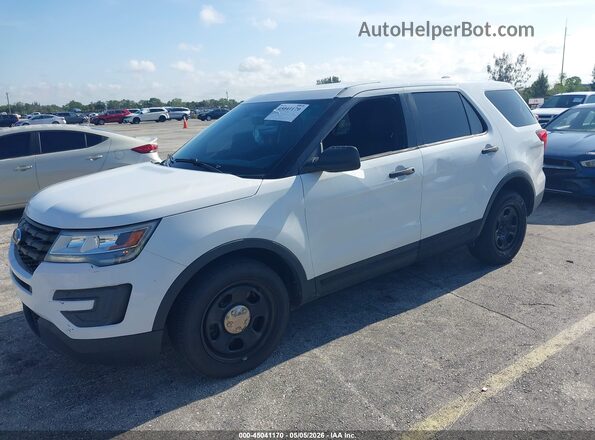 1FM5K8AR5GGC50830 2016 FORD UTILITY POLICE INTERCEPTOR Белый Передняя левая четверть