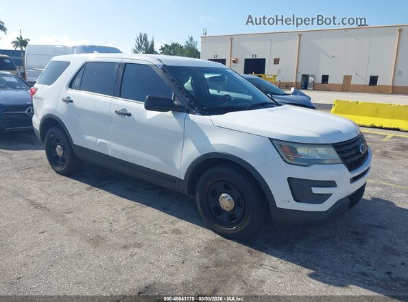 1FM5K8AR5GGC50830 2016 FORD UTILITY POLICE INTERCEPTOR Белый Передняя правая четверть