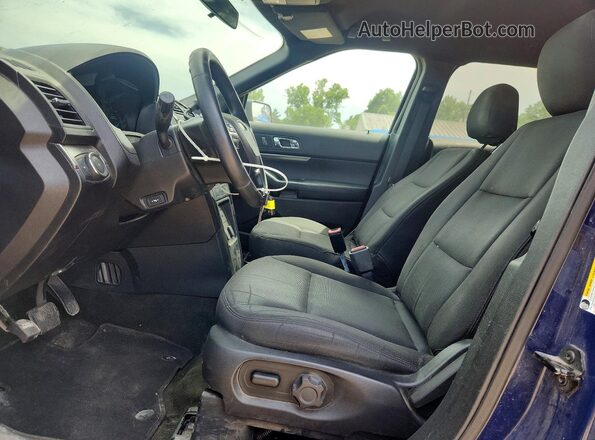 1FM5K8AR7HGD25612 2017 FORD EXPLORER Black Front interior view