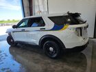 2022 Ford Explorer Police Interceptor Белый vin: 1FM5K8AW0NNA11894 Damage: Left Qtr Panel, Dent(S) W/ Paint Dmg, 5 To 6 Inches