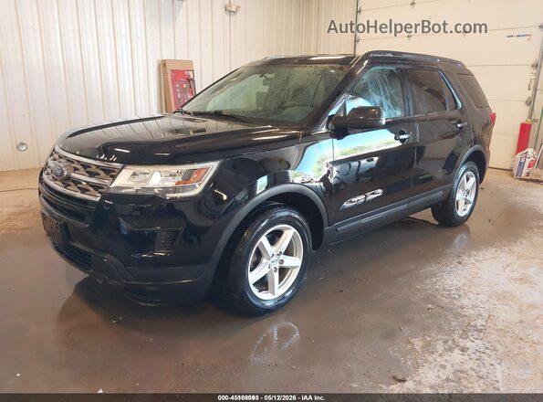 1FM5K8B80JGC45547 2018 FORD EXPLORER Черный Передняя левая четверть