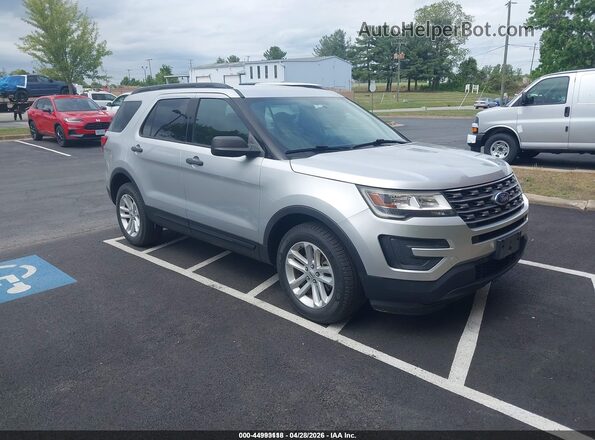 1FM5K8B83HGE25695 2017 FORD EXPLORER Серебряный Передняя правая четверть