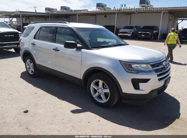 1FM5K8B84JGC45390 2018 FORD EXPLORER Серебряный Передняя правая четверть