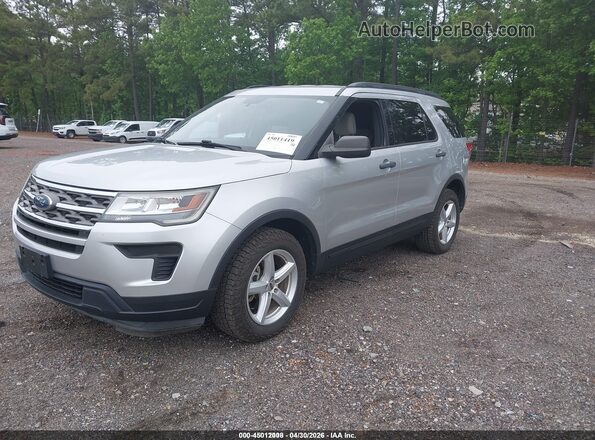 1FM5K8B85JGA59549 2018 FORD EXPLORER Silver Przód lewy