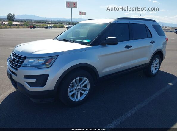 1FM5K8B86HGD66982 2017 FORD EXPLORER Серебряный Передняя левая четверть