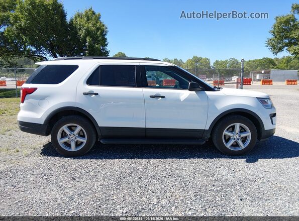 1FM5K8B86JGC45293 2018 FORD EXPLORER White Widok zestawu wskaźników