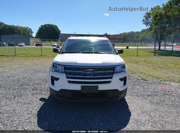 1FM5K8B86JGC45293 2018 FORD EXPLORER White Widok deski rozdzielczej