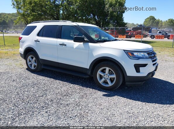 1FM5K8B86JGC45293 2018 FORD EXPLORER White Przód prawy