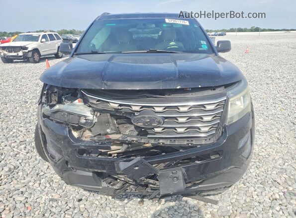1FM5K8B88GGA41829 2016 FORD EXPLORER Black Widok z przodu