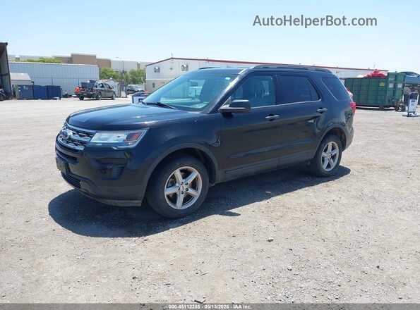 1FM5K8BH6JGC45469 2018 FORD EXPLORER Черный Передняя левая четверть