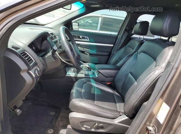 1FM5K8D80GGA01127 2016 FORD EXPLORER Коричневый Вид салона спереди