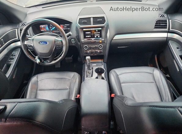 1FM5K8D81GGC21375 2016 FORD EXPLORER Черный Вид панели приборов