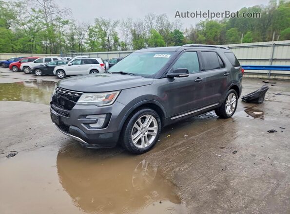 1FM5K8D81GGC21375 2016 FORD EXPLORER Черный Передняя левая четверть