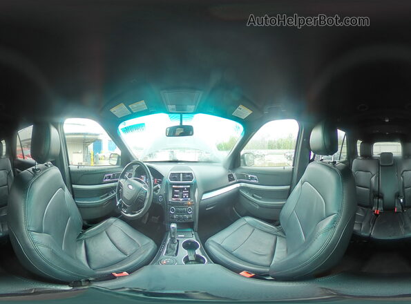 1FM5K8D81GGC21375 2016 FORD EXPLORER Черный Панорамный вид салона 360°