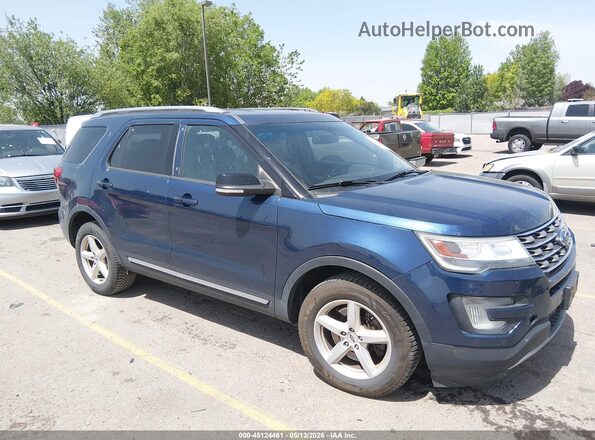 1FM5K8D82GGC29419 2016 FORD EXPLORER Синий Передняя правая четверть