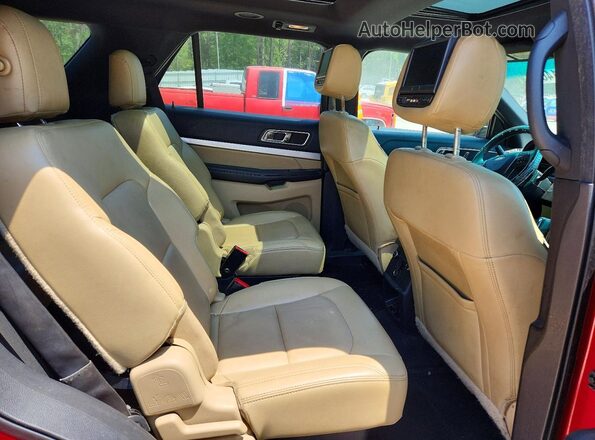 1FM5K8D82GGC29727 2016 FORD EXPLORER Бордовый Вид задних сидений