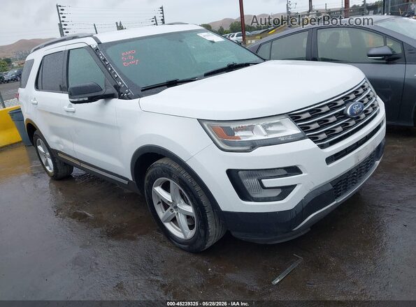 1FM5K8D82HGC26523 2017 FORD EXPLORER Белый Передняя правая четверть