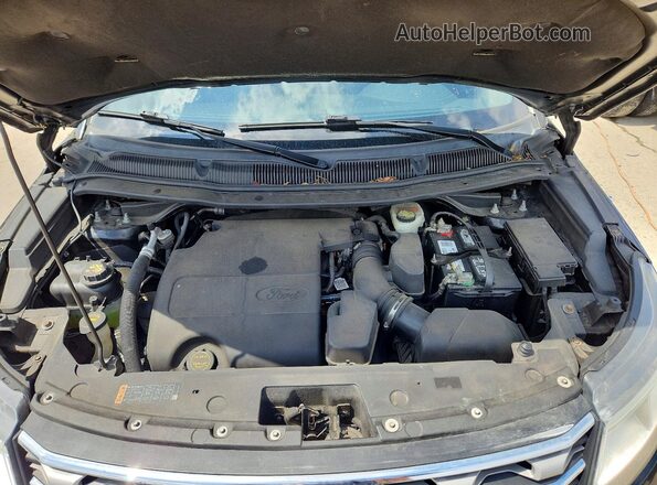 1FM5K8D83GGA22067 2016 FORD EXPLORER Black ძრავის განყოფილების ხედი