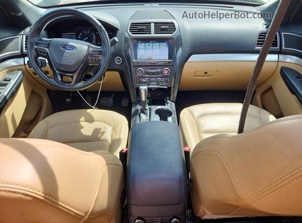 1FM5K8D83HGD81081 2017 FORD EXPLORER Желто-коричневый Вид панели приборов