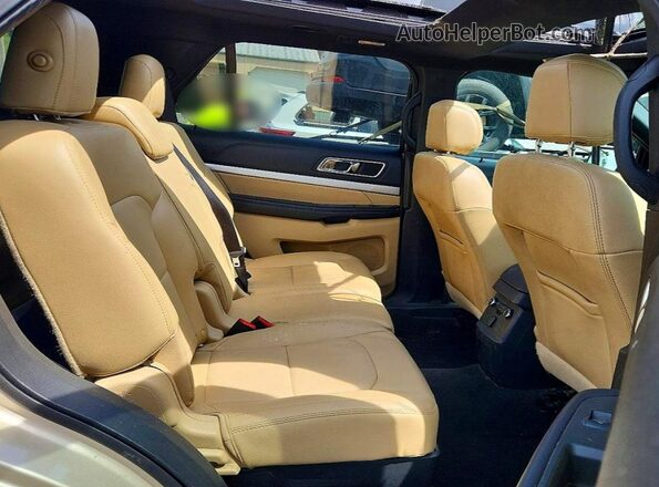1FM5K8D83HGD81081 2017 FORD EXPLORER Желто-коричневый Вид задних сидений