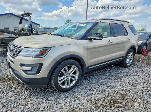1FM5K8D83HGD81081 2017 FORD EXPLORER Желто-коричневый Передняя левая четверть