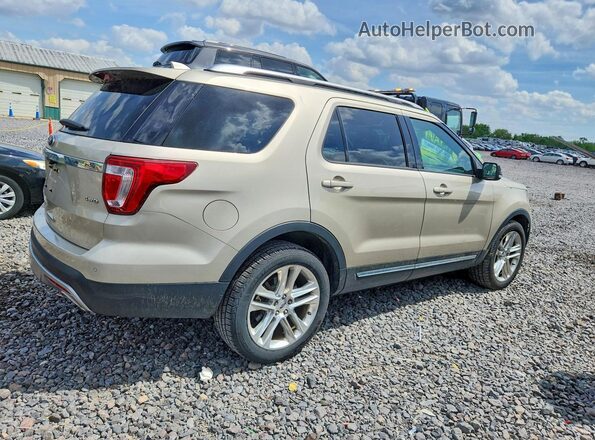 1FM5K8D83HGD81081 2017 FORD EXPLORER Желто-коричневый Задняя правая четверть