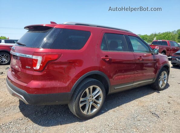 1FM5K8D84HGA40188 2017 FORD EXPLORER Red Задня права чверть
